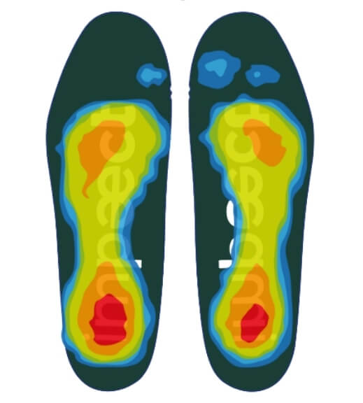 Druckverteilung mit impaect Einlegesohle - gleichmäßige Verteilung